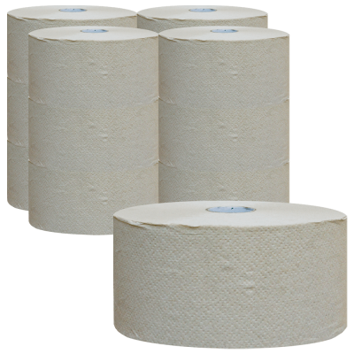 Hartie igienica, Eco-Natural, maro, pentru dispensere de tip Autocut, Lucart, 2 straturi, 12 role, 900 foi